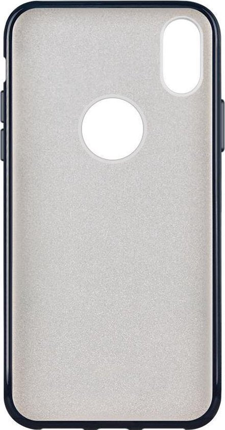 Apple iPhone X/10 Hoesje - Zwart - Glitter Back Cover