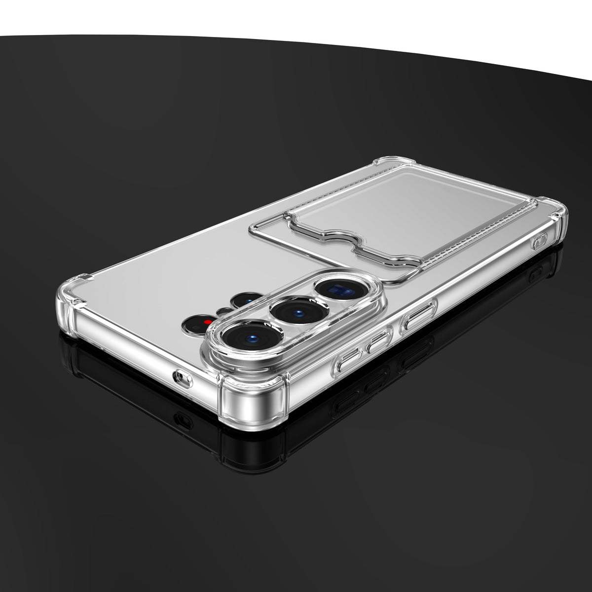 Samsung Galaxy A57 Hoesje - Transparant met Kaarthouder - Anti-Shock Back Cover met Pasjeshouder