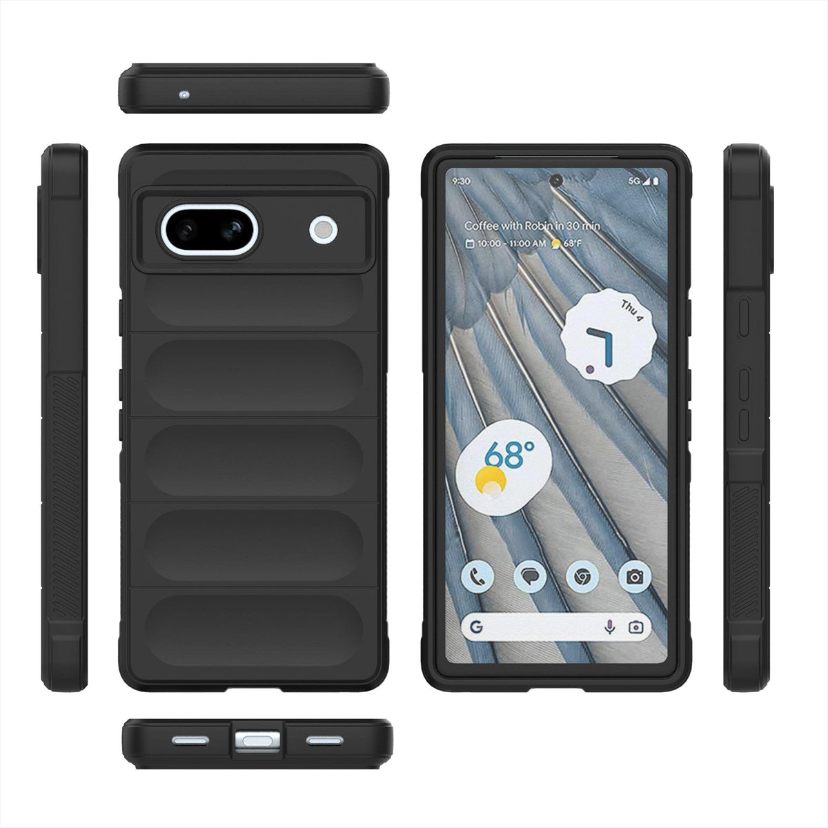 Google Pixel 7A Hoesje - Zwart - Shockproof Siliconen Back Cover