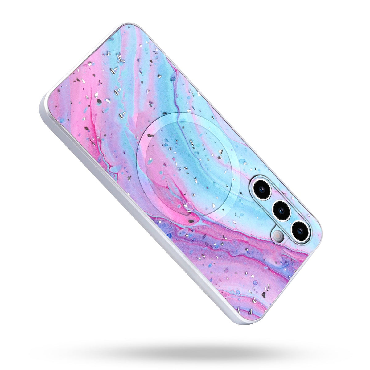 Samsung Galaxy A17 Hoesje - Unicorn - Marmer Glitter MagSafe Back Cover
