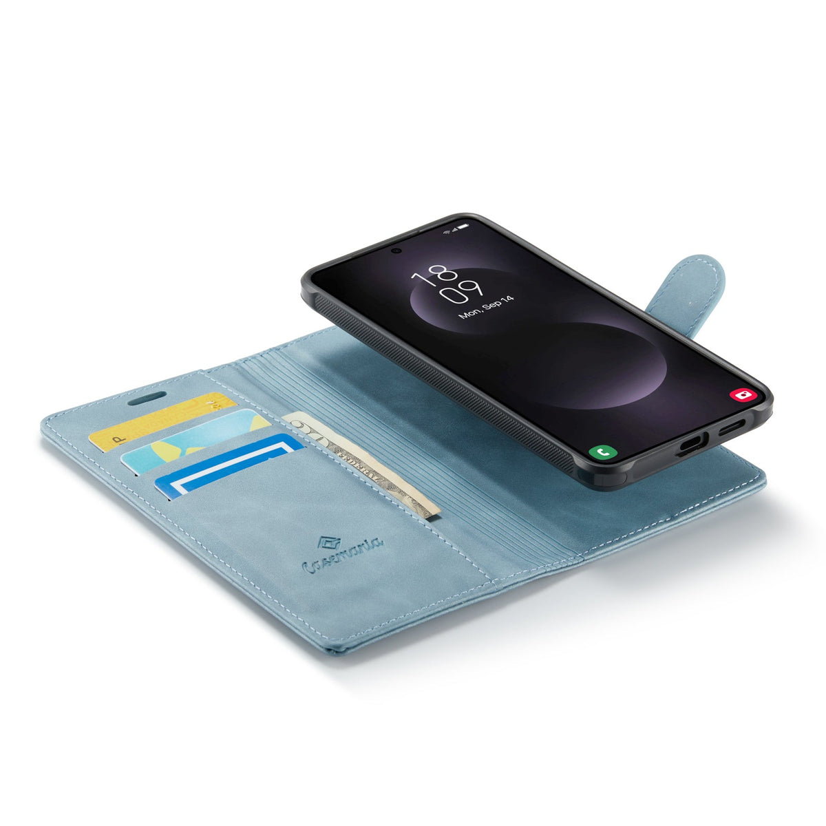 Samsung Galaxy S25 Edge Hoesje - Aqua Blue - Luxe 2 in 1 MagSafe Bookcase
