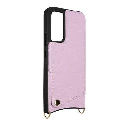 Samsung Galaxy A34 Hoesje - Paars - Case Back Cover met Telefoonkoord