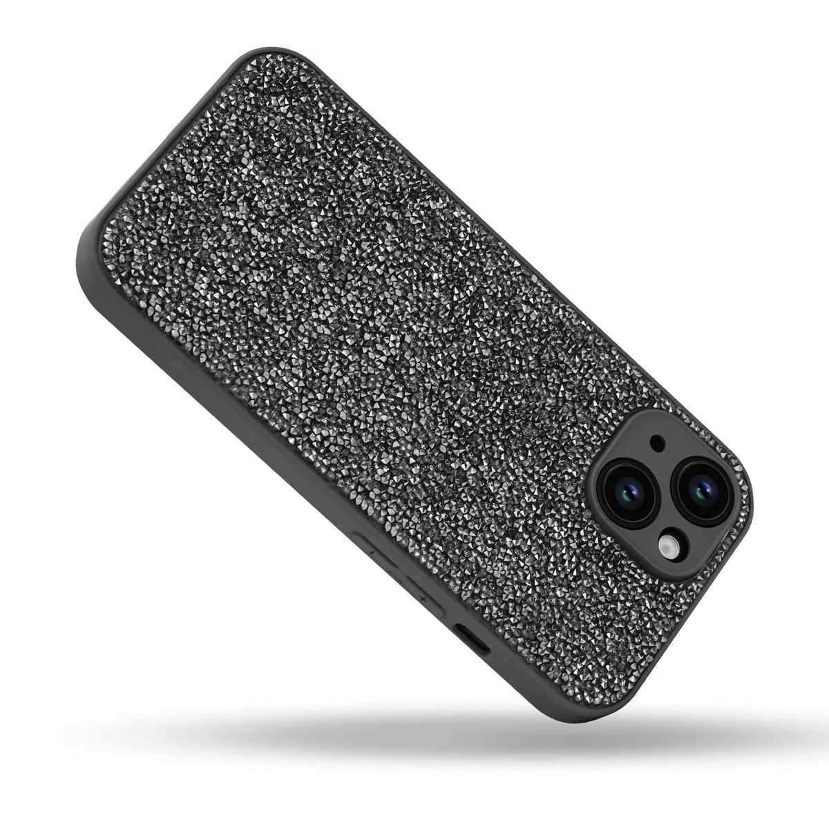 Apple iPhone 12 Hoesje - Zilver - Diamant Glitter Back Cover