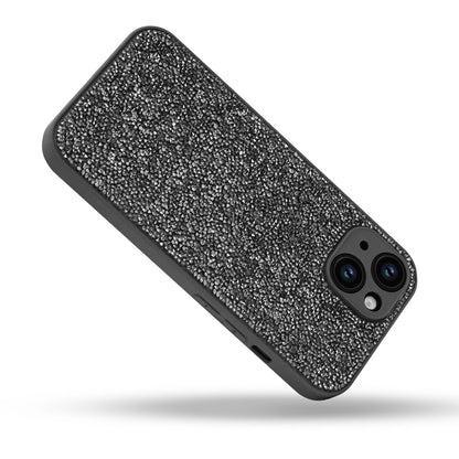 Apple iPhone 12 Hoesje - Zilver - Diamant Glitter Back Cover