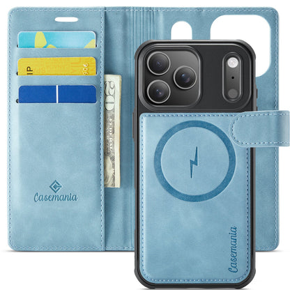 Apple iPhone 17 Pro Max Hoesje - Aqua Blue - Luxe 2 in 1 MagSafe Bookcase