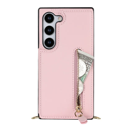 Samsung Galaxy S23 Plus Hoesje - Roze - Luxe Back Cover met Telefoonkoord en Rits