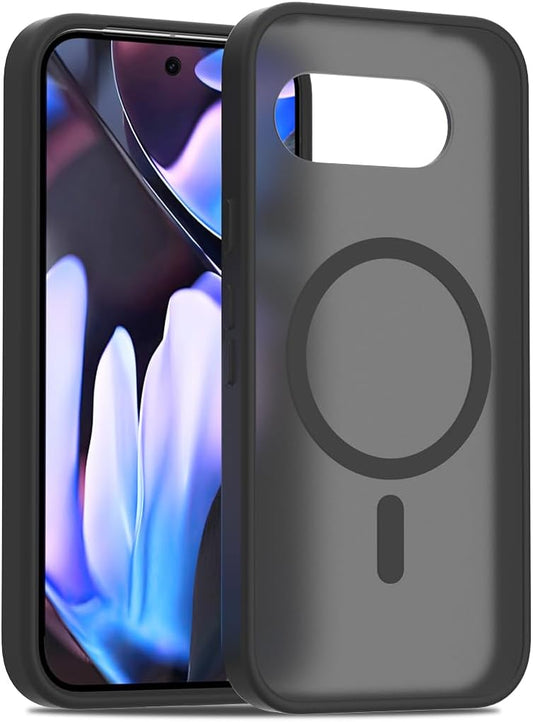 Google Pixel 9a Hoesje - Zwart - Matte Armor MagSafe Back Cover
