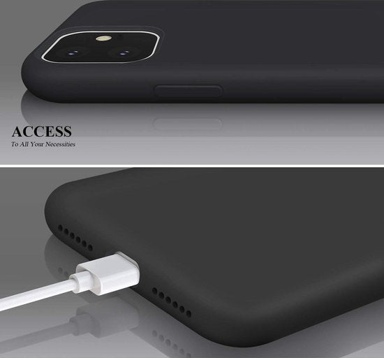 Apple iPhone 11 Hoesje - Zwart - Siliconen Back Cover