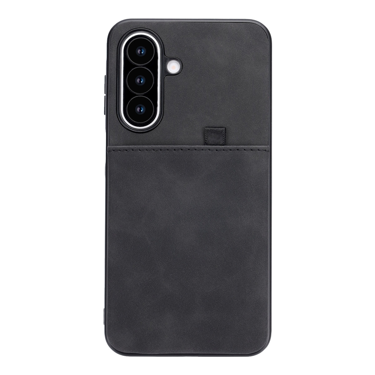 Samsung Galaxy S26 FE Hoesje - Charcoal Gray - Kunstleren Back Cover met Pull-Tab Pasjeshouder