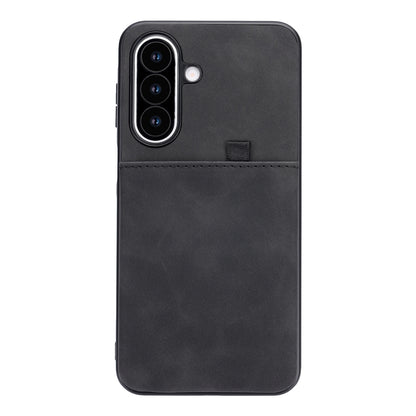 Samsung Galaxy A27 Hoesje - Charcoal Gray - Kunstleren Back Cover met Pull-Tab Pasjeshouder
