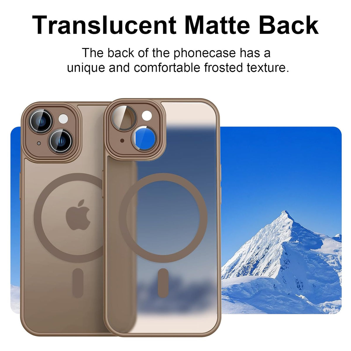 Apple iPhone 15 Hoesje - Bruin - Matte Armor MagSafe Back Cover
