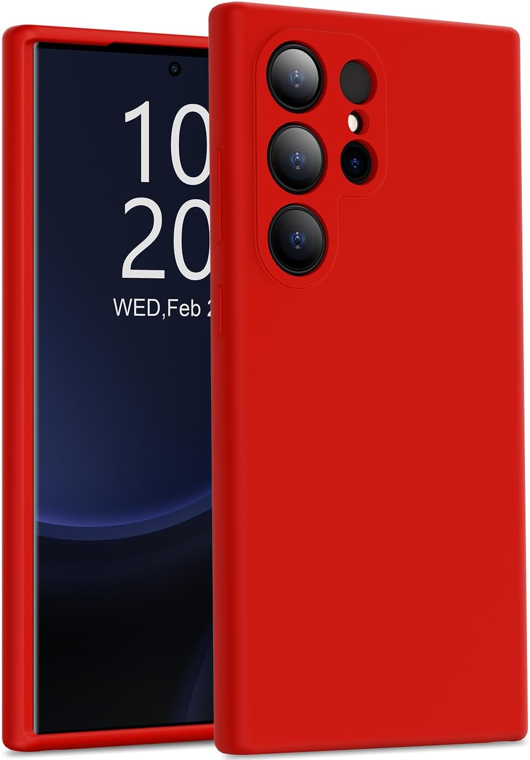 Samsung Galaxy S24 Ultra Hoesje - Rood - Liquid Siliconen Back Cover