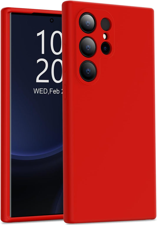 Samsung Galaxy S24 Ultra Hoesje - Rood - Liquid Siliconen Back Cover