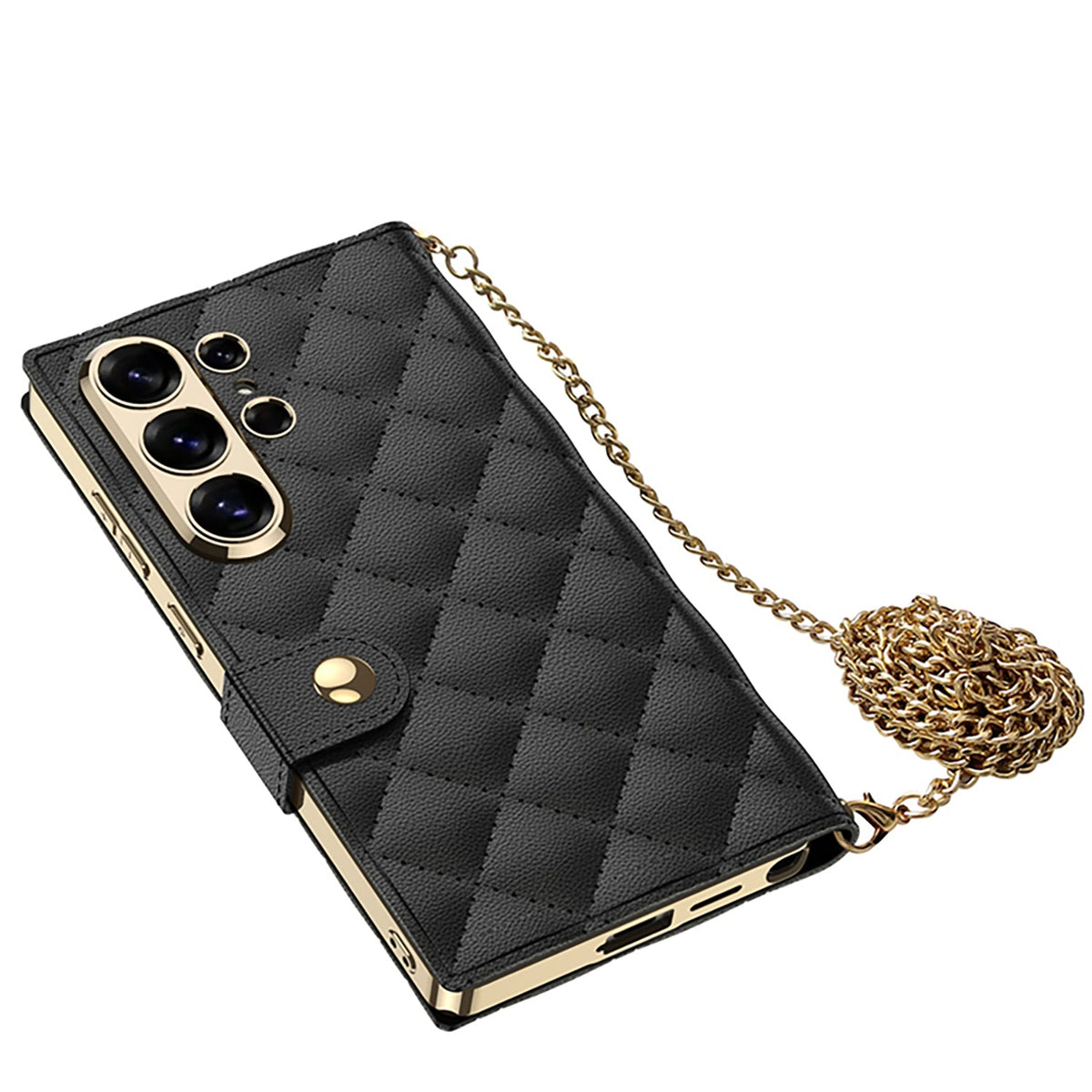 Samsung Galaxy S26 Ultra Hoesje - Donker Groen - Kunstleren Crossbody Book Case met Pasjeshouder