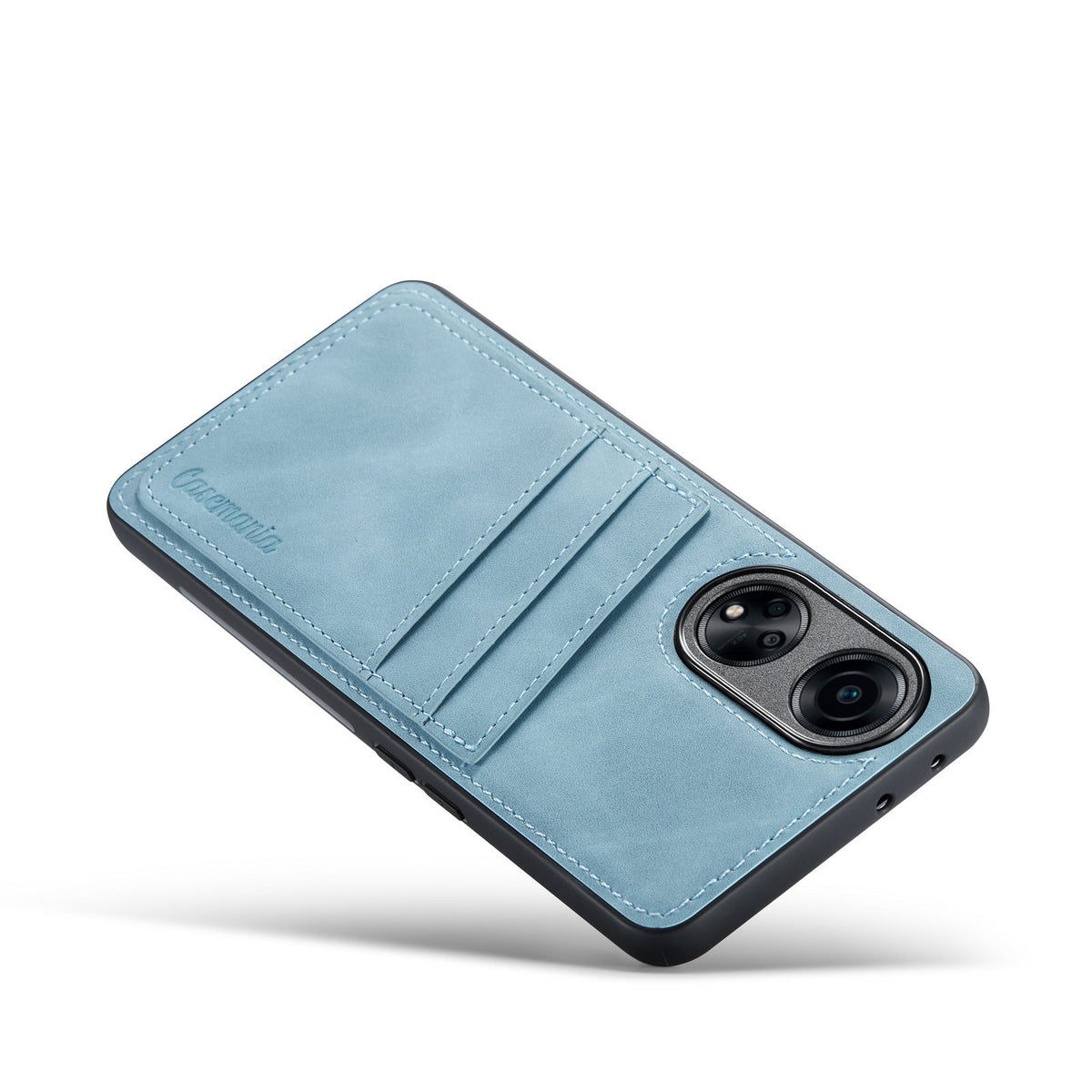 Oppo A98 Hoesje - Aqua Blue - Back Cover met Pasjeshouder