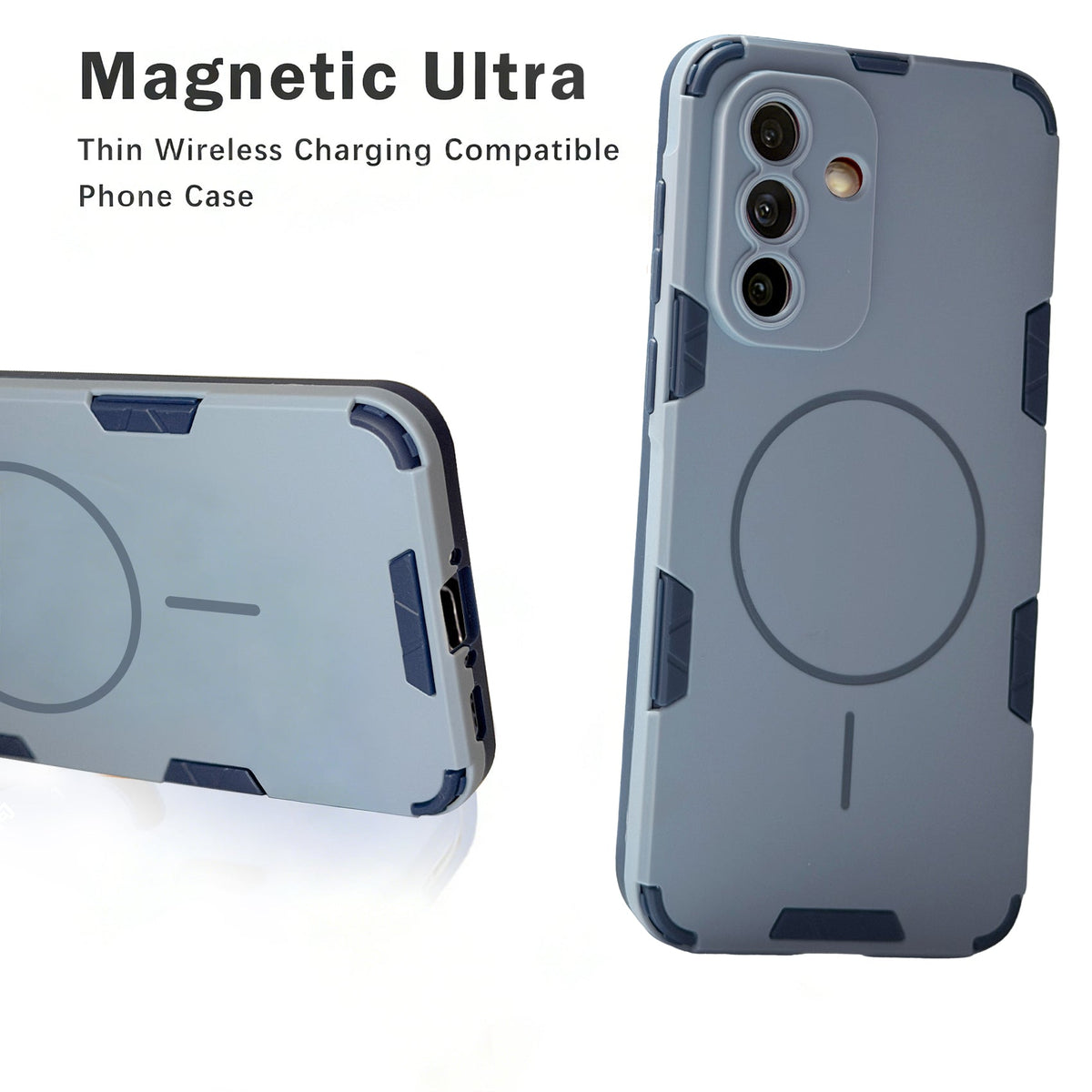 Samsung Galaxy A37 Hoesje - Matte Blauw - Frosted Matte Hardcase MagSafe Back Cover