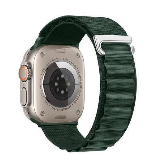 Apple Watch Bandje 44/45/46/49 mm - Hoco Climbing WA20 Nylon - Groen