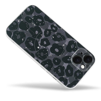 Apple iPhone 14 Hoesje - Purple - Glitter MagSafe Back Cover