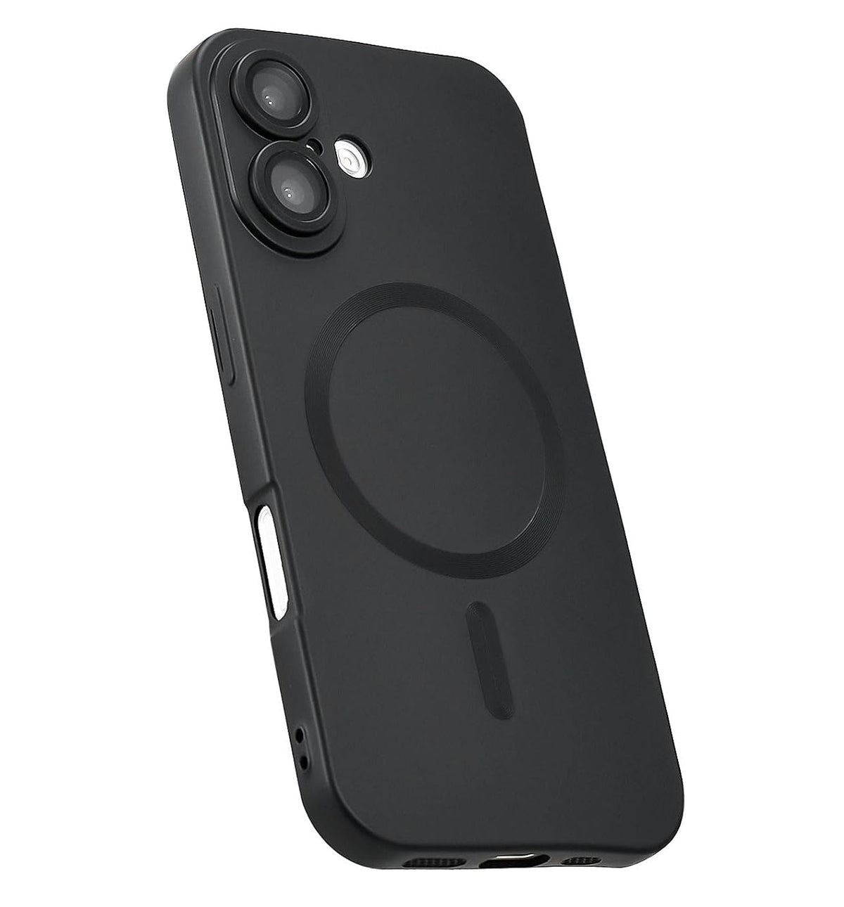 Apple iPhone 16 Plus Case - Black - Matte Silicone MagSafe Back Cover