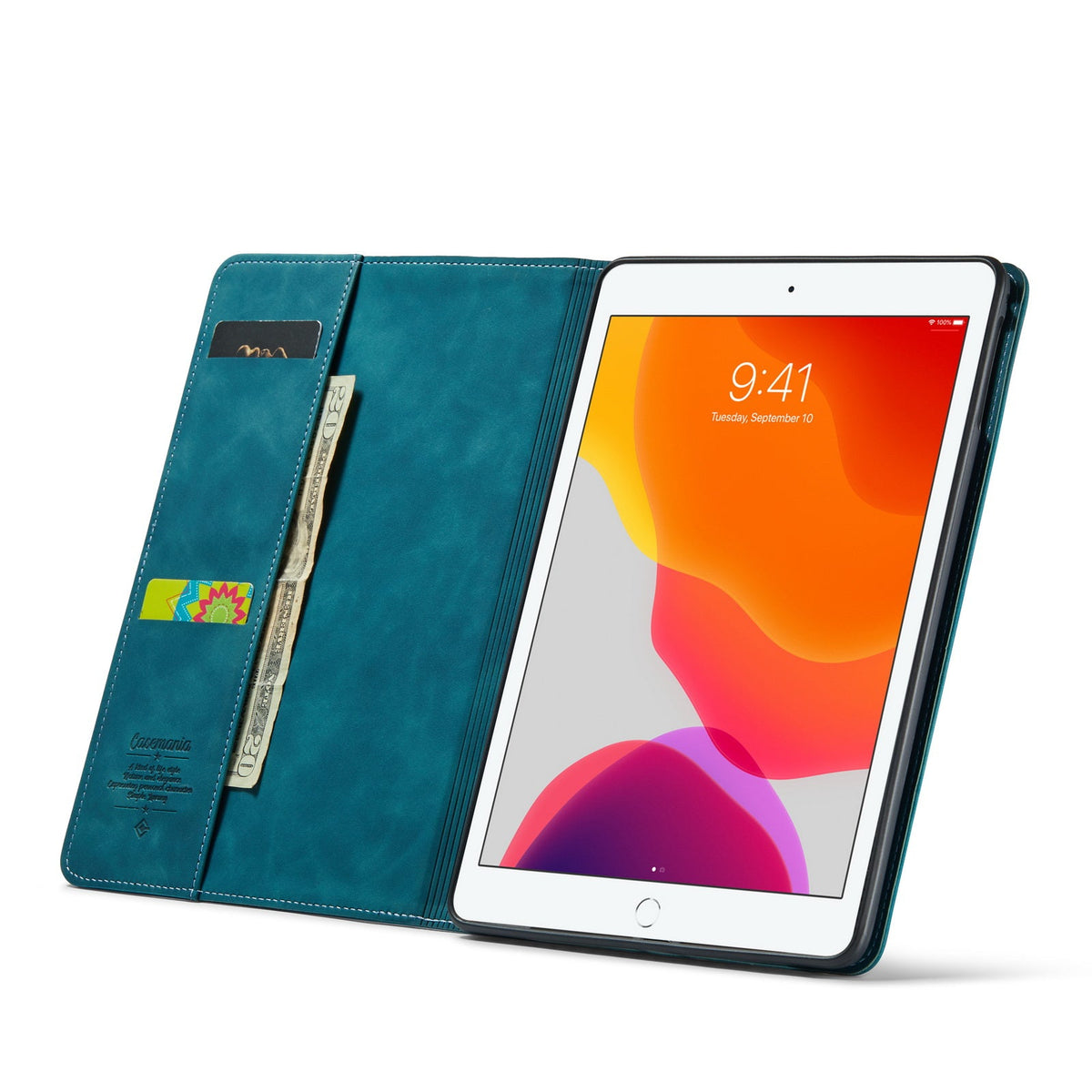 Apple iPad 6 9.7 (2018) Tablethoes - Emerald Green - Bookcase