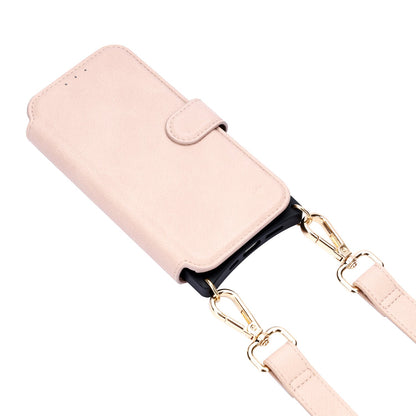 Apple iPhone 16 Pro Hoesje - Roze - CM Amsterdam Back Cover met Telefoonkoord