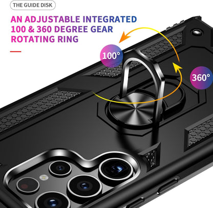 Samsung Galaxy S24 Ultra Case - Black - Armor Kickstand Back Cover