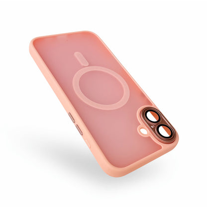 Apple iPhone 16 Plus Hoesje - Roze - Matte Armor MagSafe Back Cover