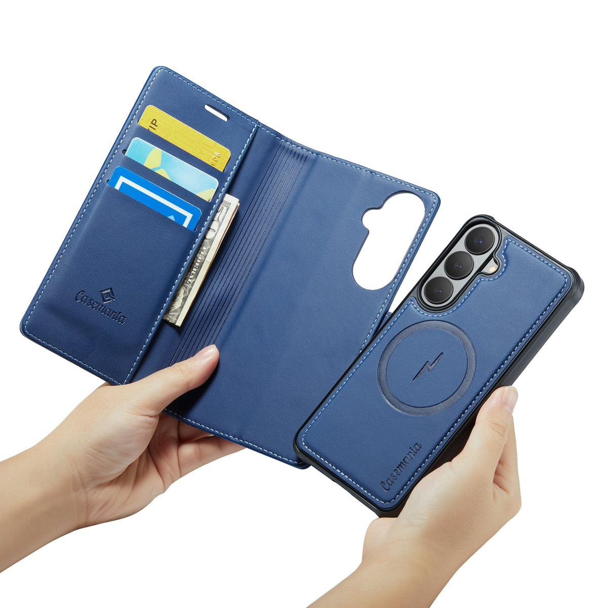 Samsung Galaxy S26 FE Hoesje - Navy Blue - 2 in 1 Bookcase
