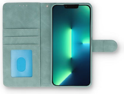 Apple iPhone SE 2022 Case - Aqua Blue - Luxury Wallet Case