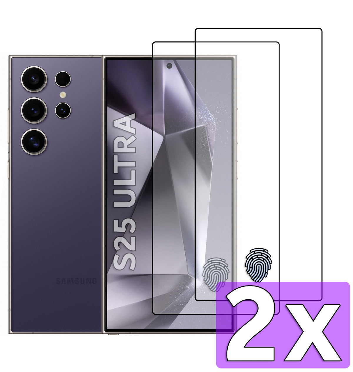 Samsung Galaxy S25 Ultra Screenprotector - Full Cover - 2 Stuks