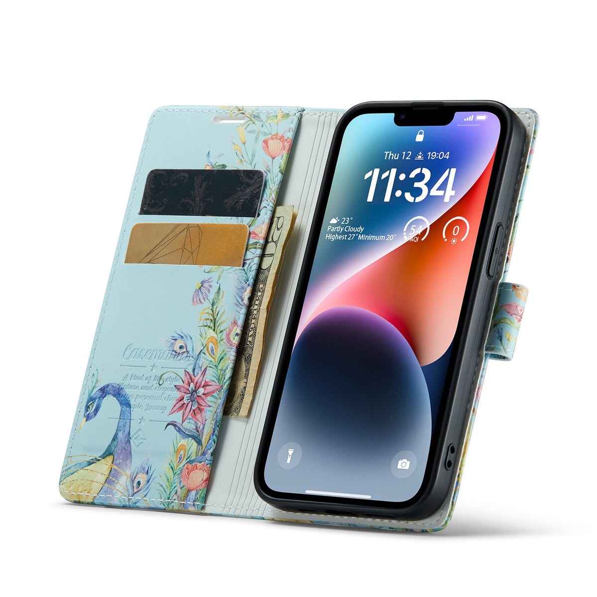 iPhone 14 Plus Hoesje - Pauw Print - Bookcase met Print