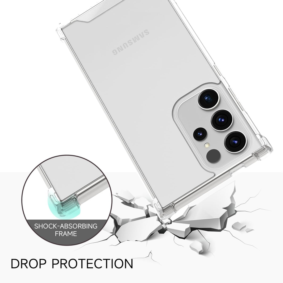 Samsung Galaxy S25 Ultra Hoesje - Transparant - Anti-Shock Back Cover