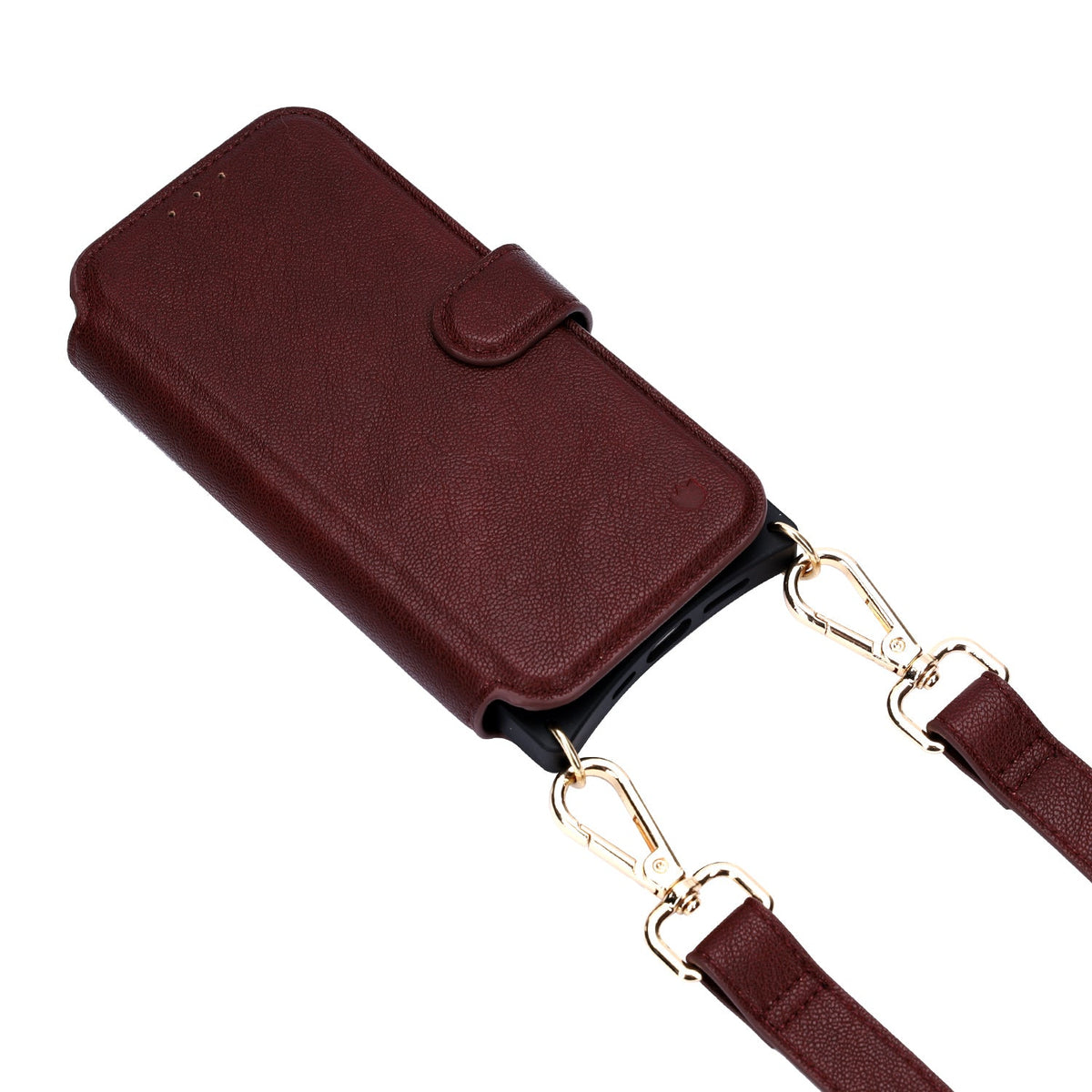 Apple iPhone 16 Pro Case - Wine Red - CM Amsterdam Back Cover with Phone Strap