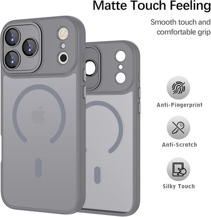 Apple iPhone 18 Pro Max Hoesje - Grijs - Matte Armor MagSafe Back Cover