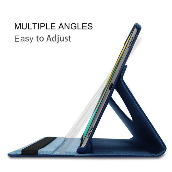 Samsung Galaxy Tab S6 Lite Tablet Case - Dark Blue - Rotating Folio Case