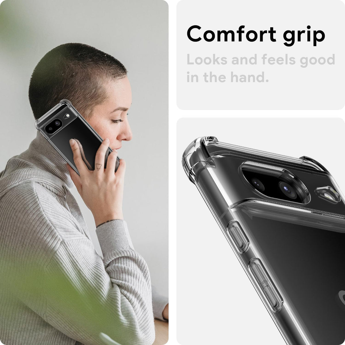 Google Pixel 8a Hoesje - Transparant - Anti-Shock Back Cover
