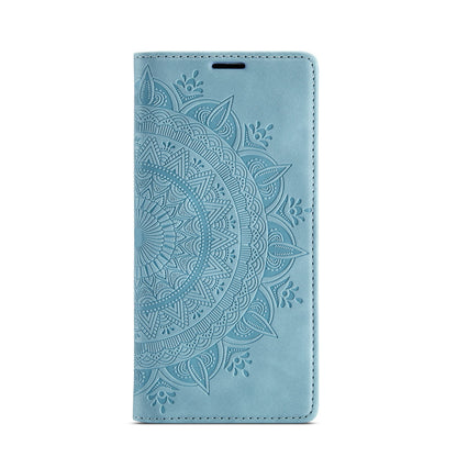 Samsung Galaxy A55 5G Hoesje - Aqua Blue - Mandala Dunne Bookcase