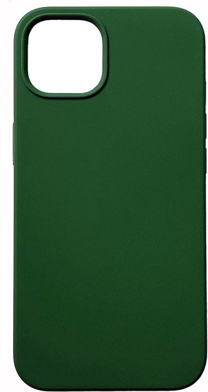 iPhone 13 Hoesje - Donker Groen - Liquid Siliconen Back Cover