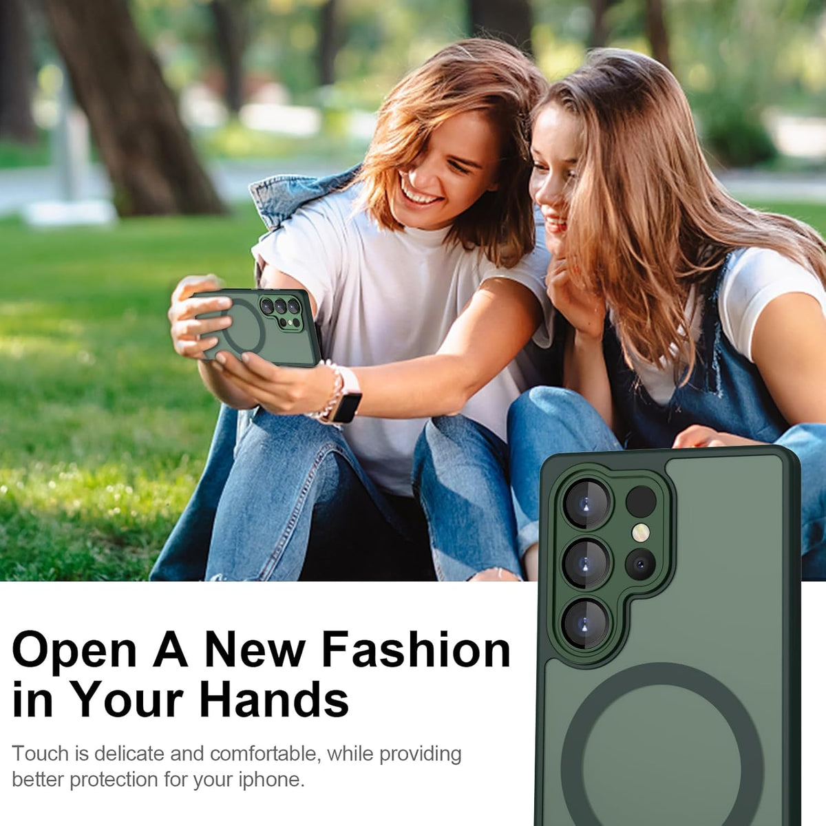 Samsung Galaxy S26 Ultra Hoesje - Groen - Matte Armor MagSafe Back Cover