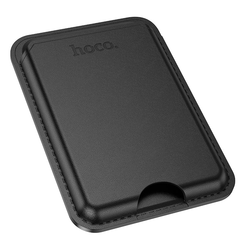 Hoco Magnetische Pasjeshouder met Kickstand - Zwart - Geschikt voor MagSafe - Geschikt voor MagSafe Kaarthouder met Standaard - Creditcardhouder Wallet Geschikt voor iPhone 17/16/15/14/13/12 Pro/ Pro Max/Air