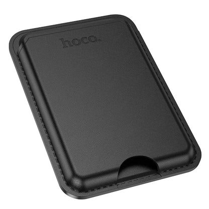 Hoco Magnetische Pasjeshouder met Kickstand - Zwart - Geschikt voor MagSafe - Geschikt voor MagSafe Kaarthouder met Standaard - Creditcardhouder Wallet Geschikt voor iPhone 17/16/15/14/13/12 Pro/ Pro Max/Air