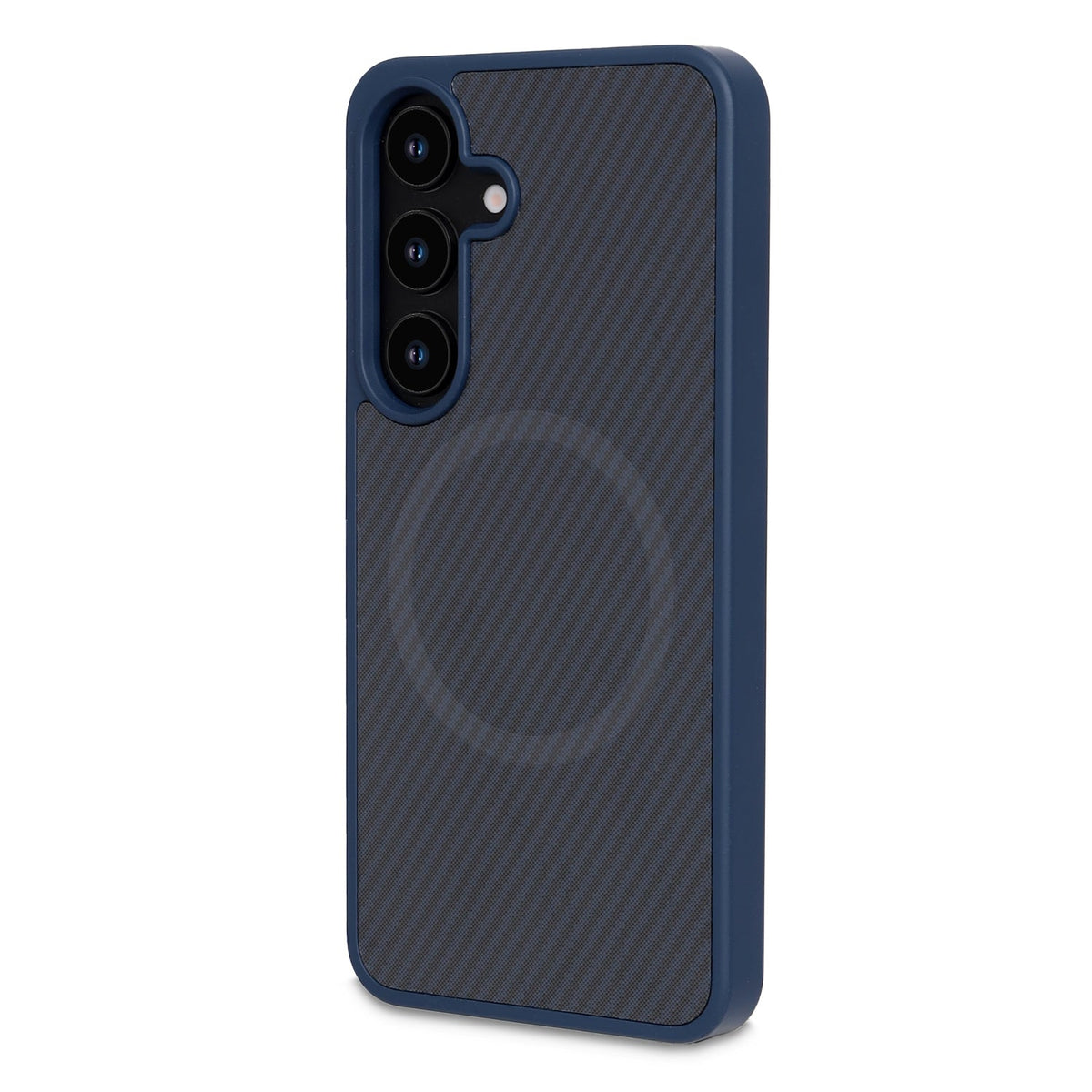 Samsung Galaxy S25 Hoesje - Blauw - Carbon MagSafe Back Cover