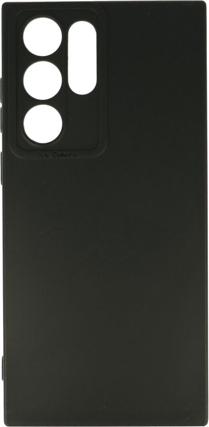 Samsung Galaxy S22 Ultra Hoesje - Zwart - Siliconen Back Cover met Camerabescherming