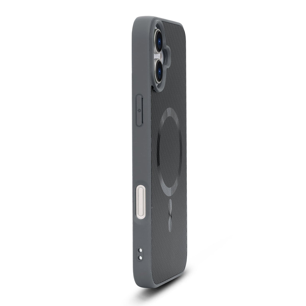 Apple iPhone 16 Plus Hoesje - Grijs - Carbon MagSafe Back Cover