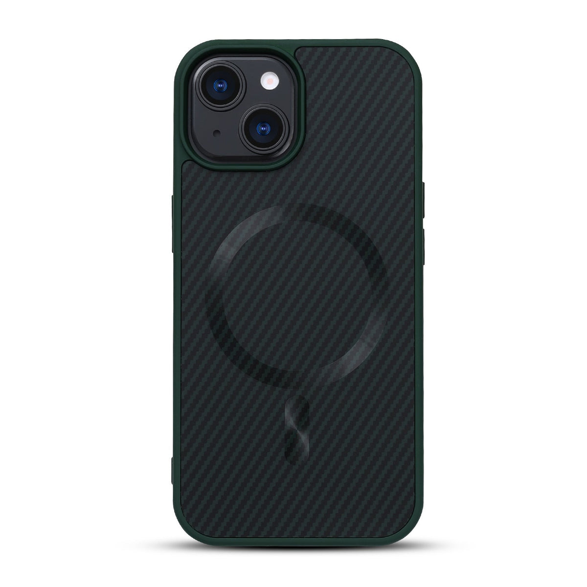 Apple iPhone 13 Case - Green - Carbon MagSafe Back Cover