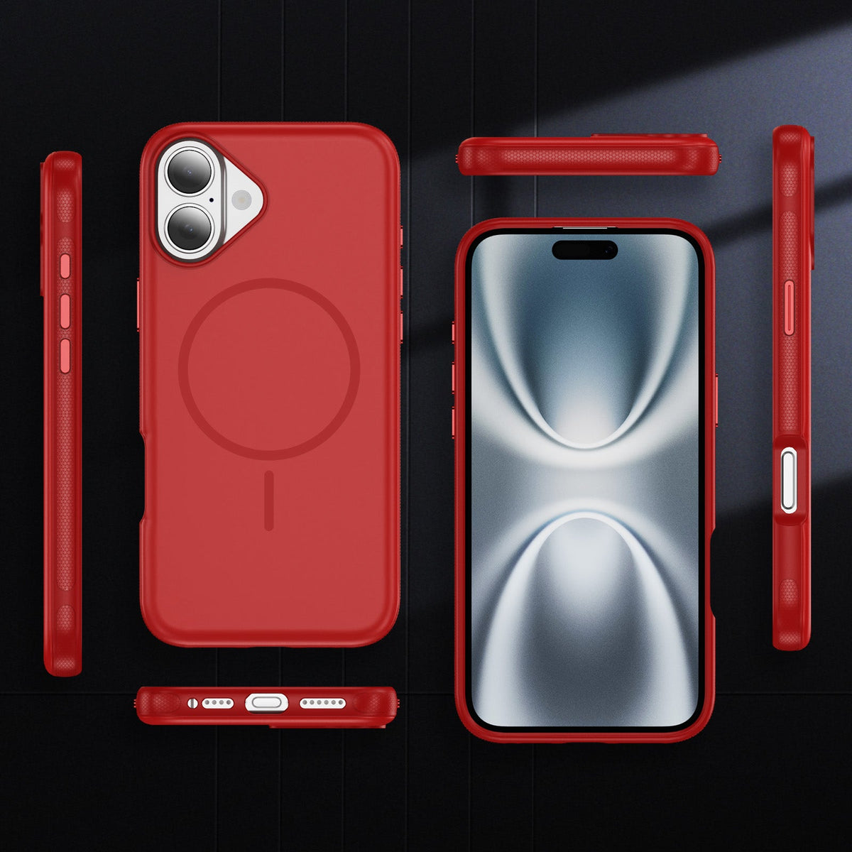 Apple iPhone 17 Hülle - Rot - Liquid-Silikon-MagSafe-Backcover