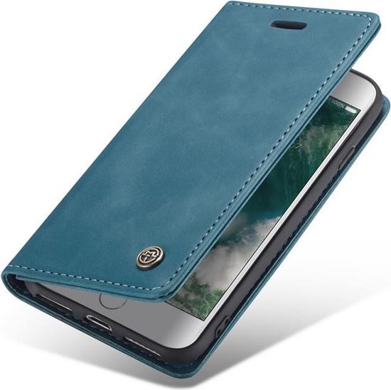Apple iPhone 7 Hülle - Emerald Green - Schlanke Klapphülle mit Kartenfach