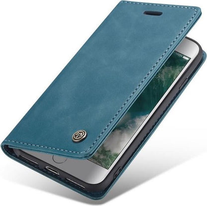 Apple iPhone 7 Hülle - Emerald Green - Schlanke Klapphülle mit Kartenfach