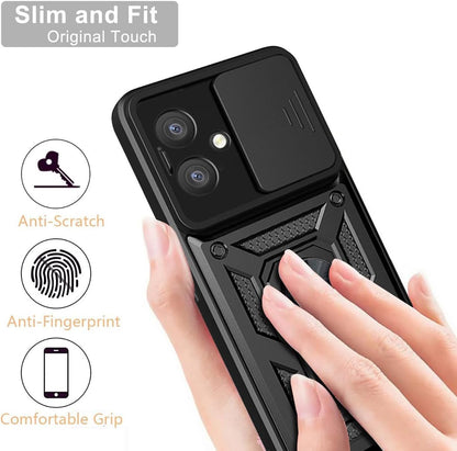 Oppo A60 Hülle - Schwarz - Armor-Ständer-Backcover