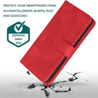 Apple iPhone 13 Pro Max Hoesje - Rood - Extra Stevige Luxe Bookcase met Rits en Vakken